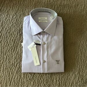 Calvin Klein Men's Light Purple Dress Shirt